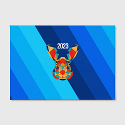 Холст прямоугольный Кролик из мозаики 2023, цвет: 3D-принт — фото 2