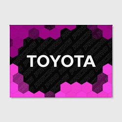 Холст прямоугольный Toyota pro racing: надпись и символ, цвет: 3D-принт — фото 2