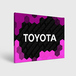 Холст прямоугольный Toyota pro racing: надпись и символ, цвет: 3D-принт