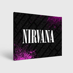Картина прямоугольная Nirvana rock legends: надпись и символ