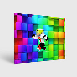 Холст прямоугольный Minecraft - hero - video game, цвет: 3D-принт