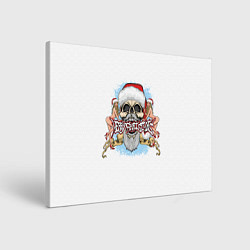 Холст прямоугольный Merry Christmas Санта Хипстер, цвет: 3D-принт