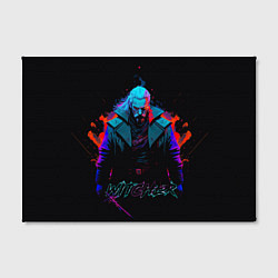 Холст прямоугольный Witcher in neon style, цвет: 3D-принт — фото 2