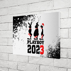 Холст прямоугольный Новогодние пошлые кролики, цвет: 3D-принт — фото 2