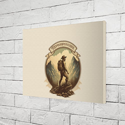 Холст прямоугольный Первопроходец в винтажном стиле, цвет: 3D-принт — фото 2