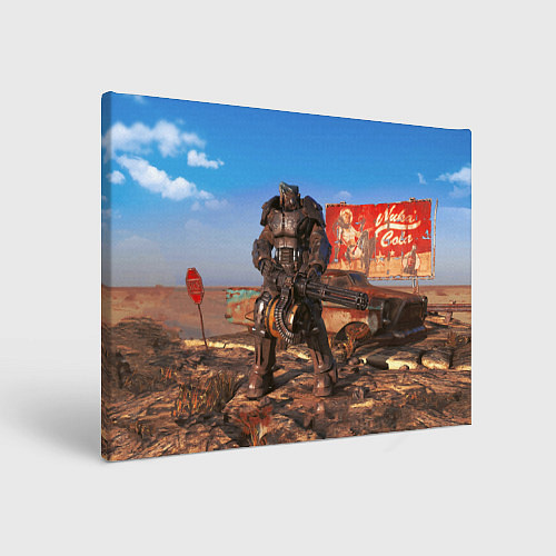 Картина прямоугольная Fallout 4 Power Armor x-01 / 3D-принт – фото 1