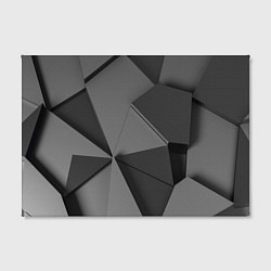 Холст прямоугольный Серые геометрические фигуры, цвет: 3D-принт — фото 2