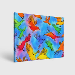 Холст прямоугольный Акварельные крылья, цвет: 3D-принт