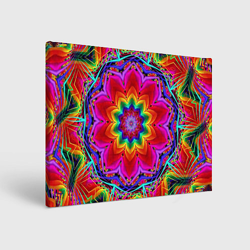 Картина прямоугольная Волшебный радужный цветок / 3D-принт – фото 1