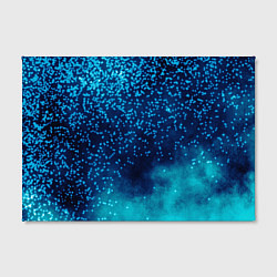 Холст прямоугольный Градиент голубой и синий текстурный с блестками, цвет: 3D-принт — фото 2