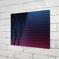 Холст прямоугольный Абсрактная лестничная тёмно-синяя текстура, цвет: 3D-принт — фото 2