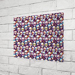 Холст прямоугольный Черепа абстрактный многоцветный узор, цвет: 3D-принт — фото 2