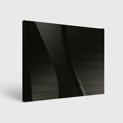 Картина прямоугольная Чёрные геометрические металлические листы / 3D-принт – фото 1