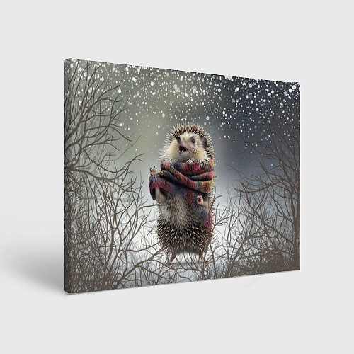 Картина прямоугольная Радостный ежик / 3D-принт – фото 1