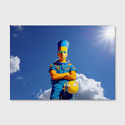Холст прямоугольный Барт Симпсон - космический мальчик - нейросеть, цвет: 3D-принт — фото 2