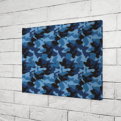 Холст прямоугольный Сине-черный камуфляж, цвет: 3D-принт — фото 2
