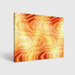 Холст прямоугольный Абстрактные оранжево-жёлтые солнечные волны, цвет: 3D-принт