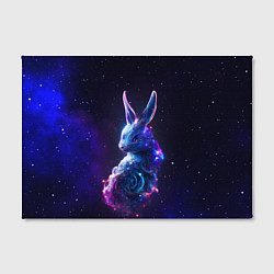 Холст прямоугольный Космический звёздный кролик, цвет: 3D-принт — фото 2