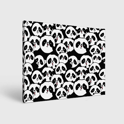 Картина прямоугольная Весёлые панды / 3D-принт – фото 1