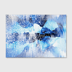 Холст прямоугольный Ледяной и пиксельный паттерн, цвет: 3D-принт — фото 2