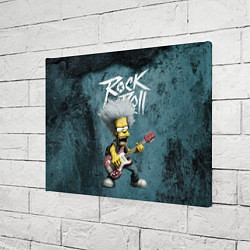 Холст прямоугольный Rock n roll style Simpsons, цвет: 3D-принт — фото 2