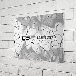 Холст прямоугольный Counter Strike 2 glitch на светлом фоне: надпись и, цвет: 3D-принт — фото 2