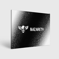 Картина прямоугольная Nazareth glitch на темном фоне: надпись и символ