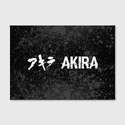 Холст прямоугольный Akira glitch на темном фоне: надпись и символ, цвет: 3D-принт — фото 2