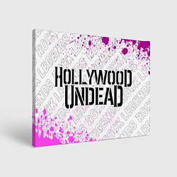 Холст прямоугольный Hollywood Undead rock legends: надпись и символ, цвет: 3D-принт