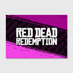 Холст прямоугольный Red Dead Redemption pro gaming: надпись и символ, цвет: 3D-принт — фото 2