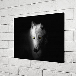 Холст прямоугольный Волк в полной тьме, цвет: 3D-принт — фото 2
