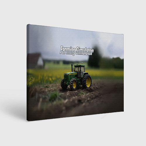 Картина прямоугольная Farming Simulator - Игрушечный зеленый / 3D-принт – фото 1