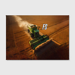 Холст прямоугольный Farming Simulator - Зеленый трактор, цвет: 3D-принт — фото 2