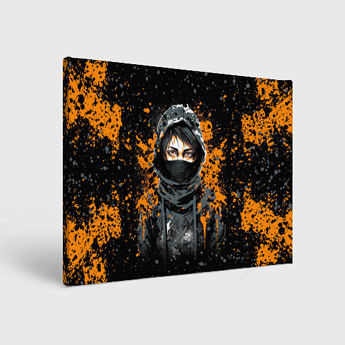Картина прямоугольная Девушка в капюшоне - anime style / 3D-принт – фото 1