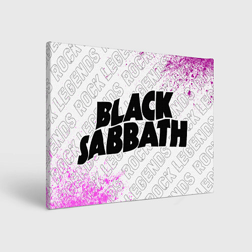 Картина прямоугольная Black Sabbath rock legends: надпись и символ / 3D-принт – фото 1