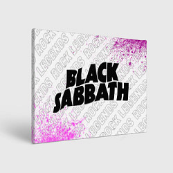 Картина прямоугольная Black Sabbath rock legends: надпись и символ