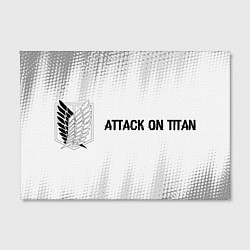 Холст прямоугольный Attack on Titan glitch на светлом фоне: надпись и, цвет: 3D-принт — фото 2