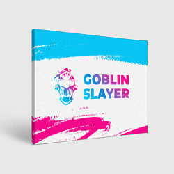 Картина прямоугольная Goblin Slayer neon gradient style: надпись и симво
