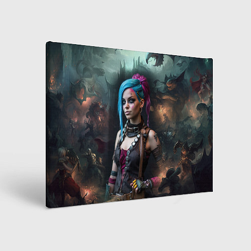 Картина прямоугольная Fantasy Jinx Art Arcane League of Legends / 3D-принт – фото 1