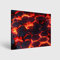 Холст прямоугольный Огненные наносоты, цвет: 3D-принт