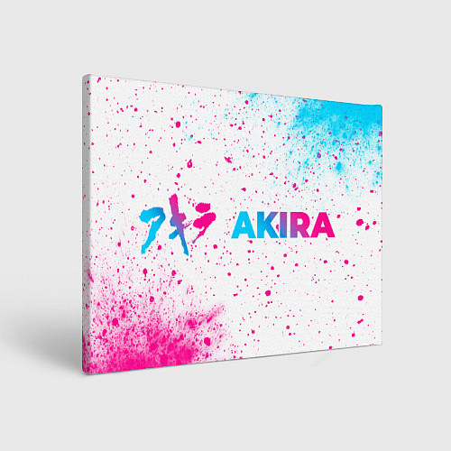 Картина прямоугольная Akira neon gradient style: надпись и символ / 3D-принт – фото 1