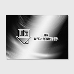 Холст прямоугольный The Neighbourhood glitch на светлом фоне: надпись, цвет: 3D-принт — фото 2