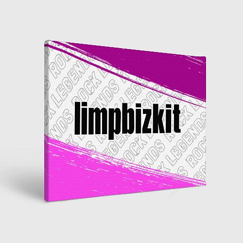 Картина прямоугольная Limp Bizkit rock legends: надпись и символ / 3D-принт – фото 1