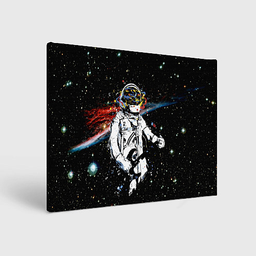 Картина прямоугольная Космонавт играет рок на гитаре / 3D-принт – фото 1