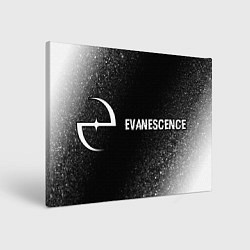 Холст прямоугольный Evanescence glitch на темном фоне: надпись и симво, цвет: 3D-принт