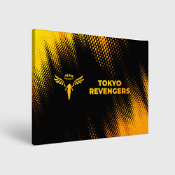 Картина прямоугольная Tokyo Revengers - gold gradient: надпись и символ