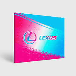 Картина прямоугольная Lexus neon gradient style: надпись и символ