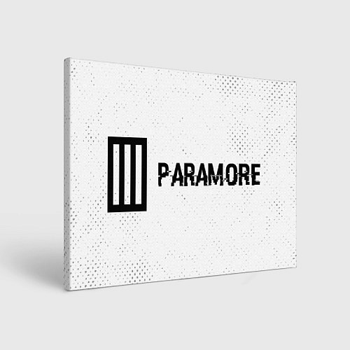 Картина прямоугольная Paramore glitch на светлом фоне: надпись и символ / 3D-принт – фото 1