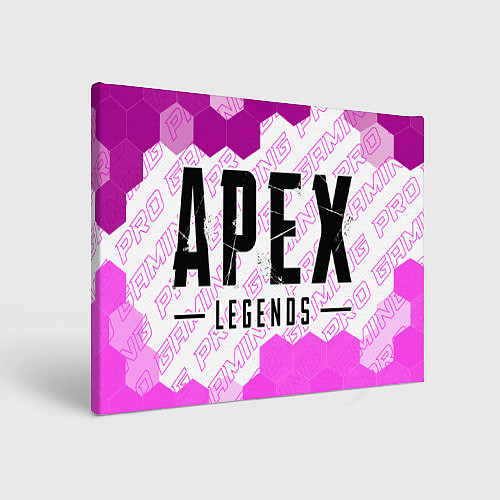 Картина прямоугольная Apex Legends pro gaming: надпись и символ / 3D-принт – фото 1