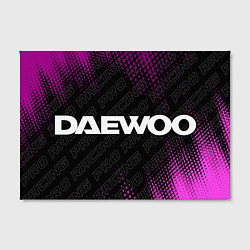 Холст прямоугольный Daewoo pro racing: надпись и символ, цвет: 3D-принт — фото 2